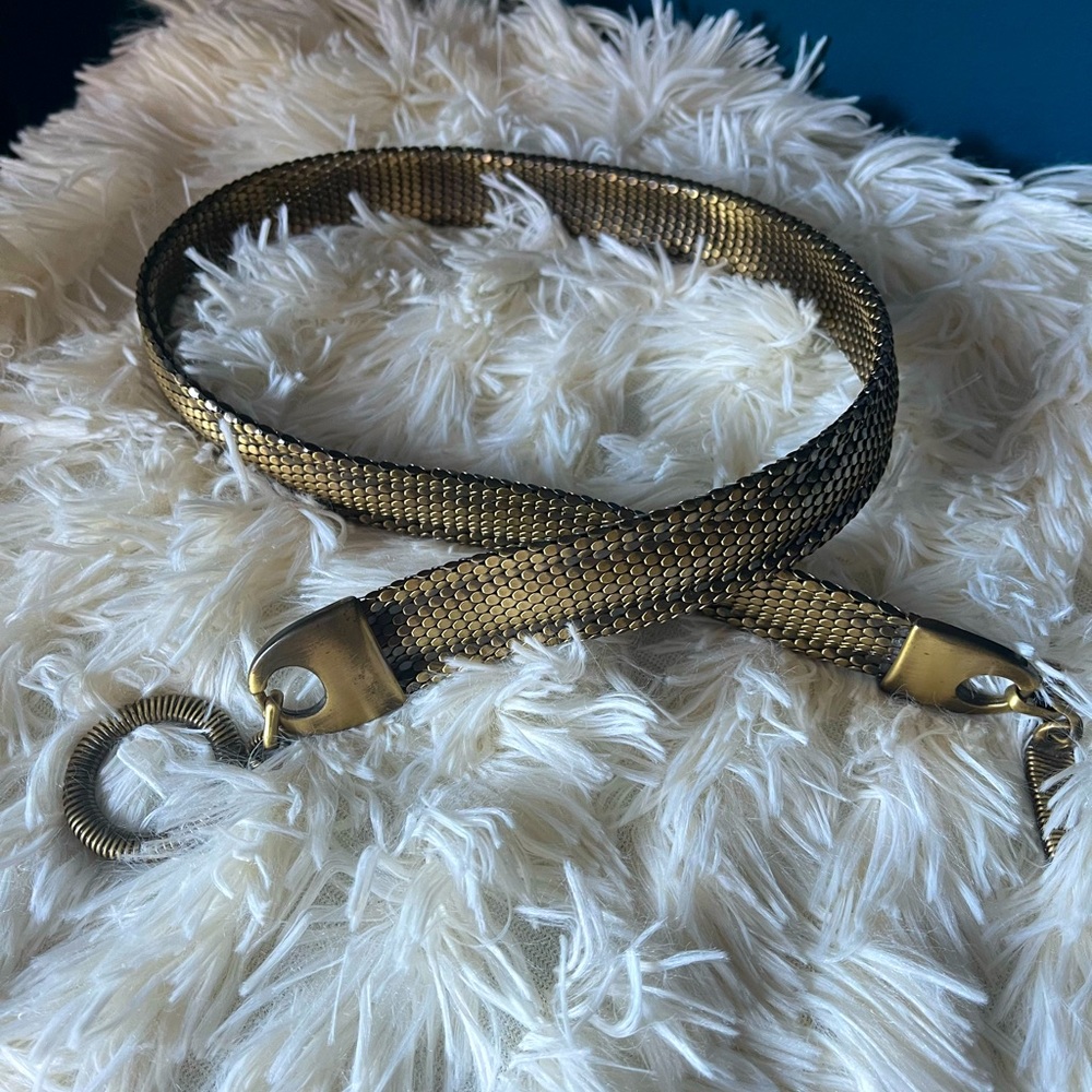 Vintage brass scale belt